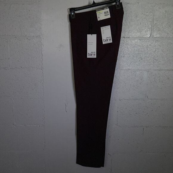 Bar III Men S Slim-Fit Wool Blend Stretch Dress Pants Berry Red 30x32 $175 - Picture 3 of 9